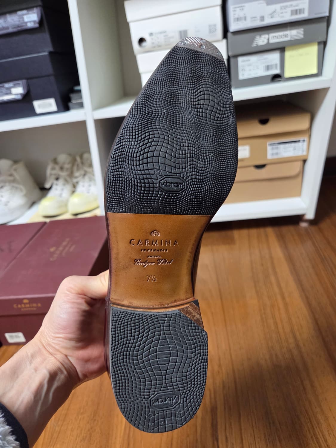 Carmina 버건디 캡토우 남성 구두 상품이미지4