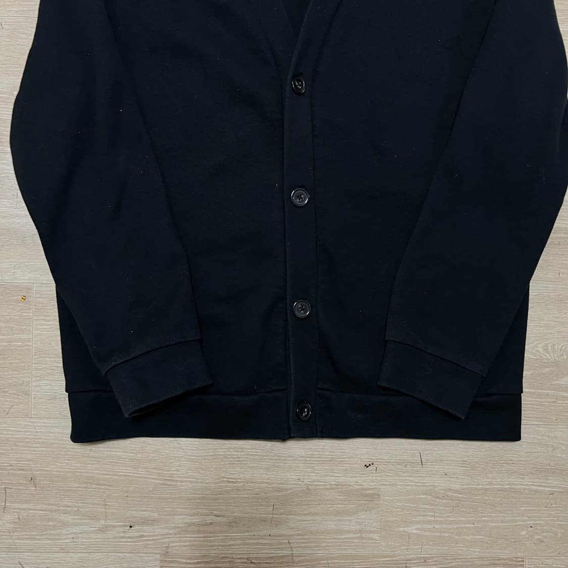 지오지아 원제로원 콜라보 미니멀 니트 가디건 [블랙] XL/105 상품이미지3