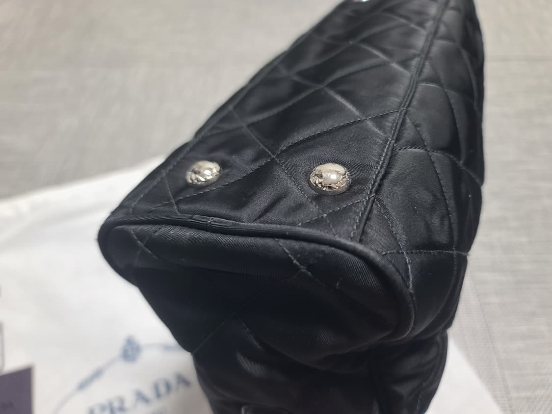 프라다 퀼팅 체인백 1bb903 숄더백 토트백 블랙 은장 상품이미지3