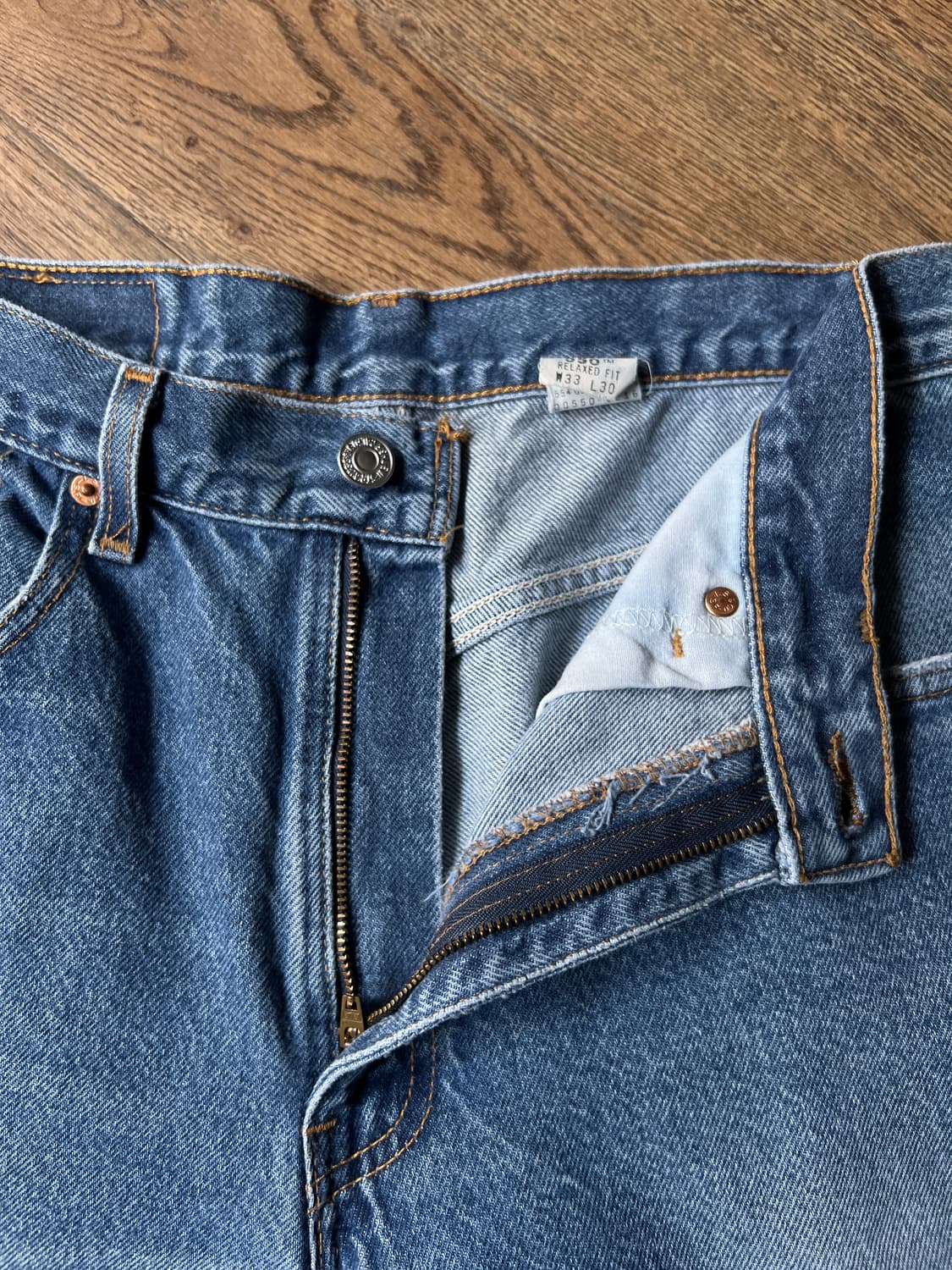 [33]00's 리바이스 USA Made 550 디스트로이드 데님 팬츠 상품이미지2