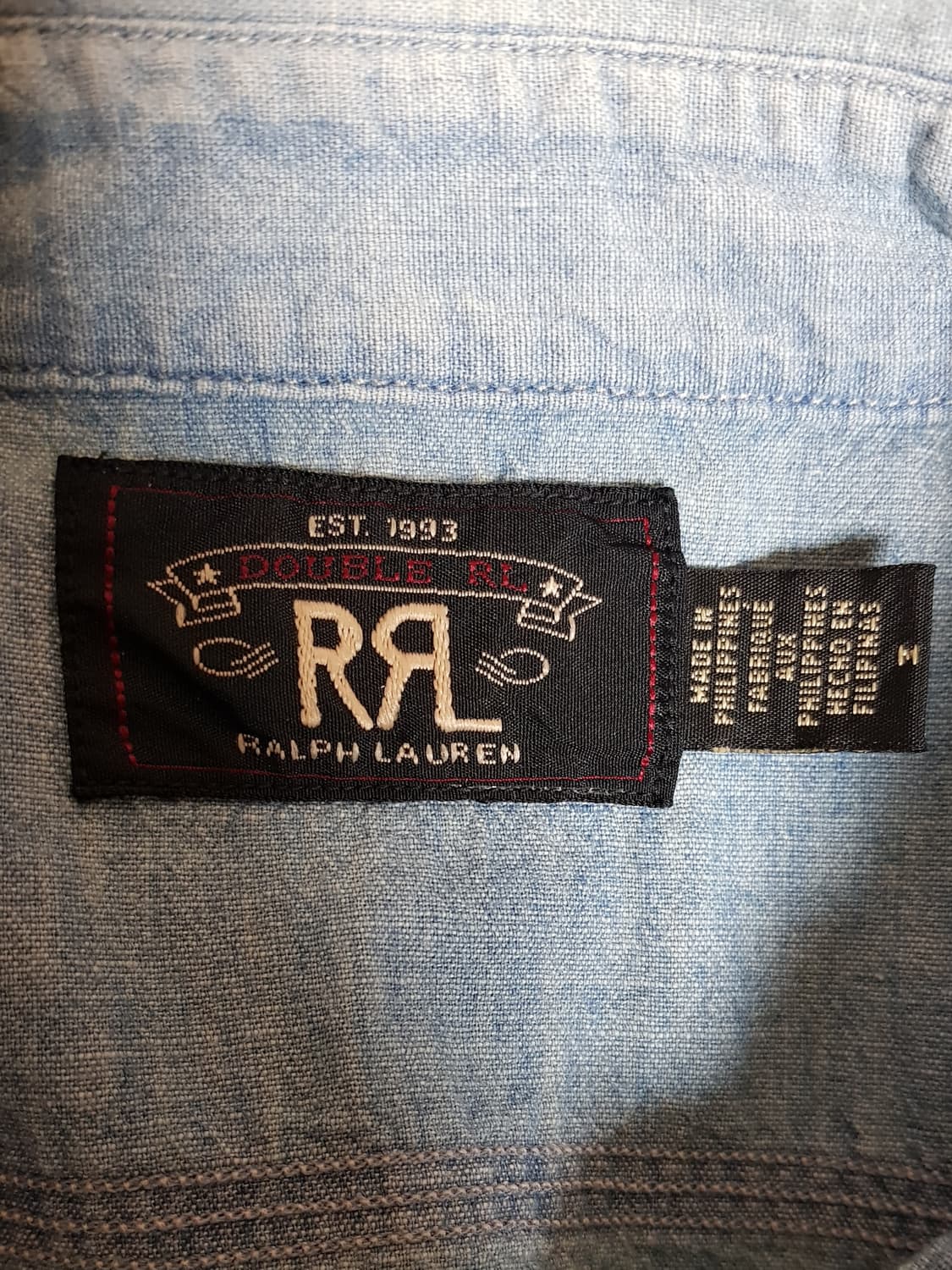 [새상품/M] RRL 인디고 샴브레이 워크셔츠 팝니다. 상품이미지3