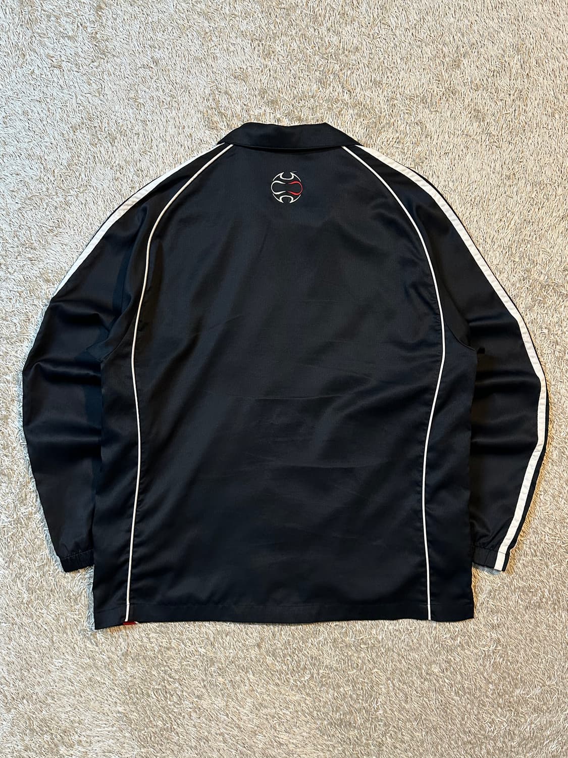 아디다스 올드스쿨 삼각로고 배색 바람막이 자켓 블랙 상품이미지3