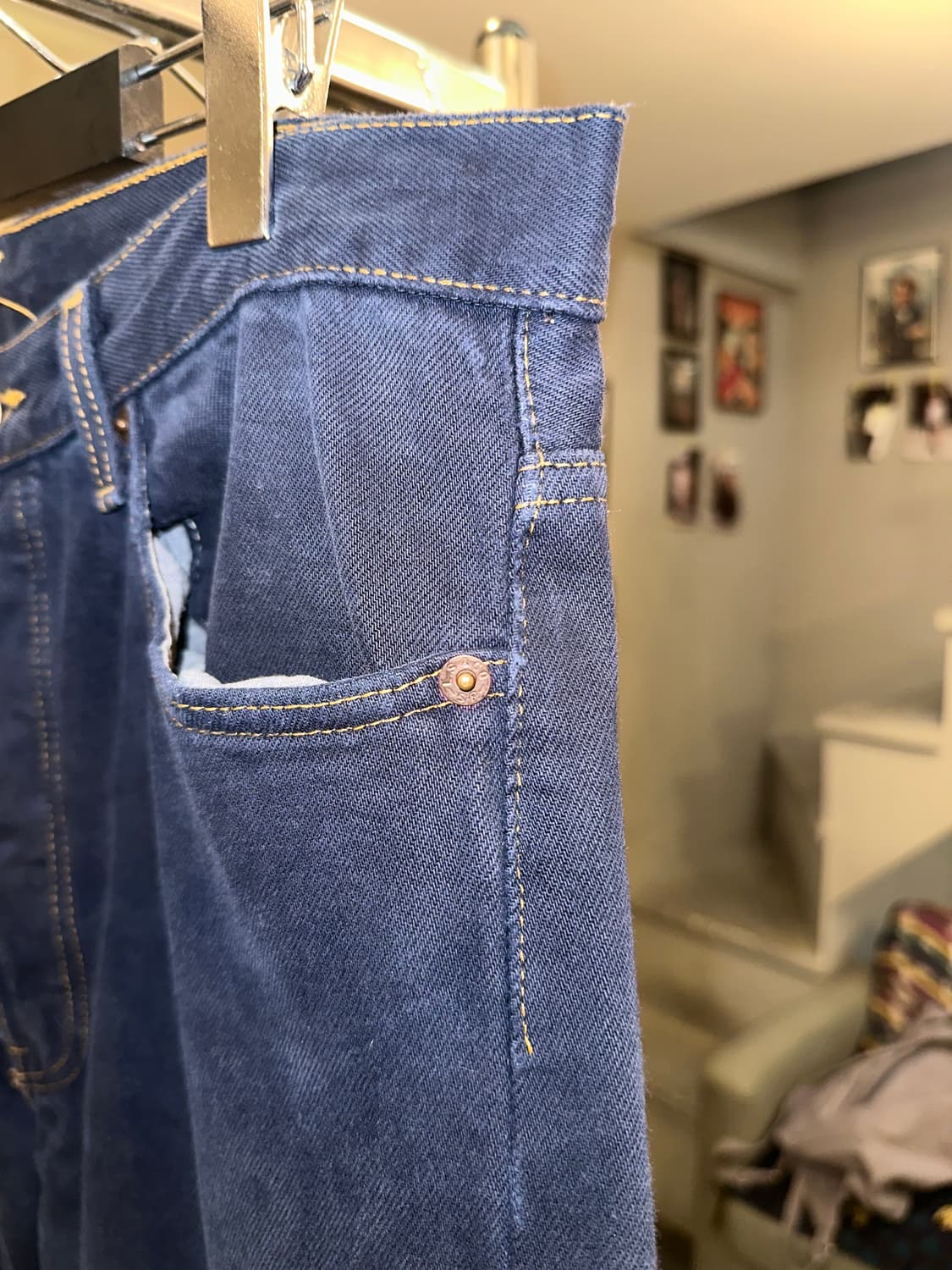 90’s Levi’s 501 navy denim washed pants 상품이미지7