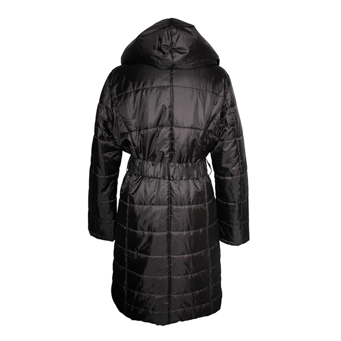 스페치오 블랙 후드 벨티드 롱패딩 코트 44 상품이미지2