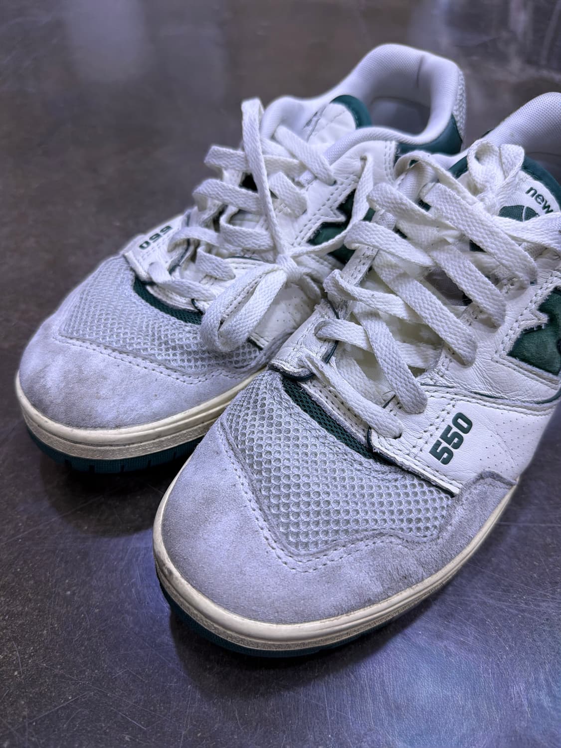 뉴발란스 550 화이트 그린 스니커즈 슈즈 270 상품이미지3