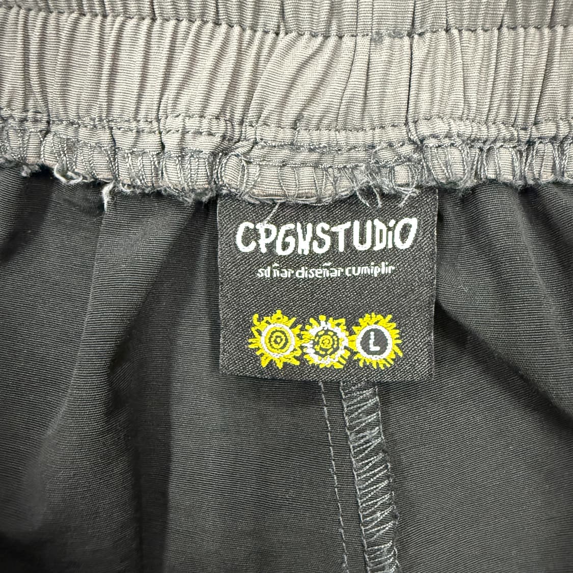 (L)꼼파뇨 CPGN 투톤 스트링 우븐 팬츠(블랙,차콜) 상품이미지2