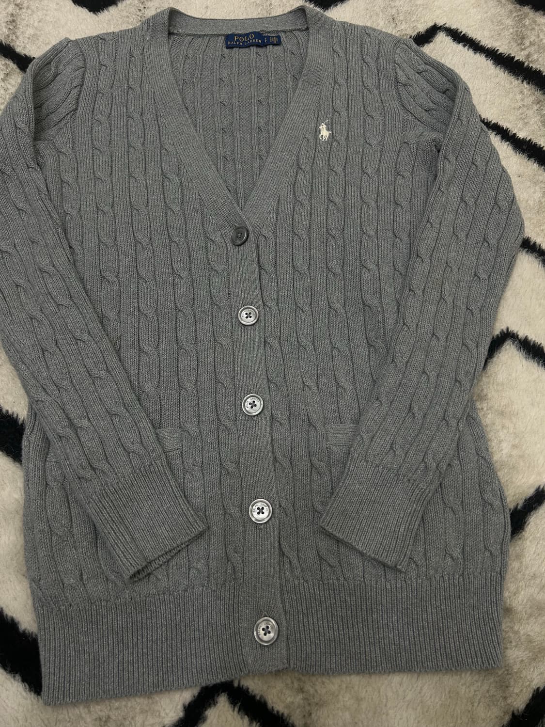 [S]폴로랄프로렌 케이블 가디건/그레이 상품이미지1