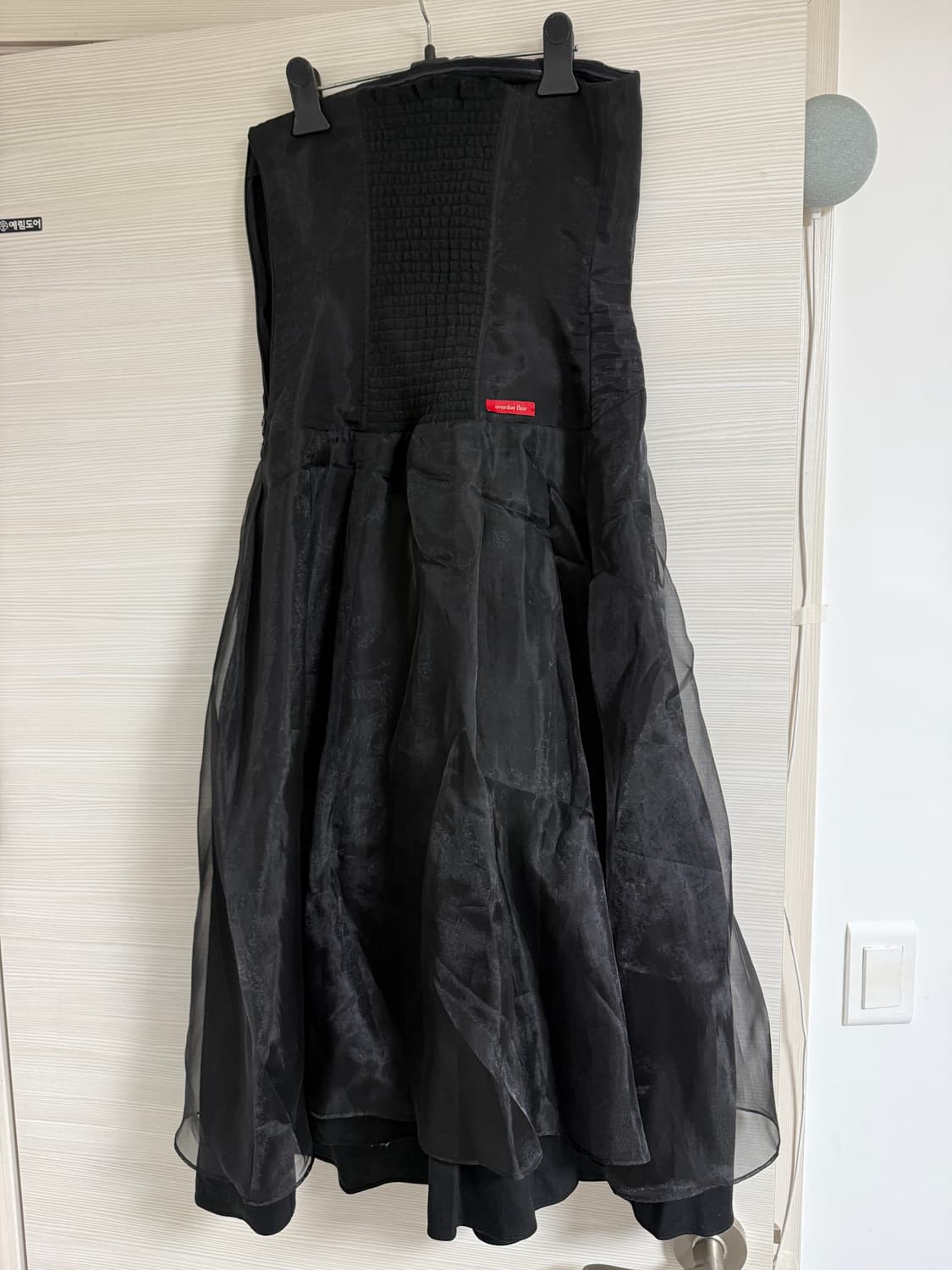 오버듀플레어 튜브 탑 오간자 블랙 드레스 웨딩드레스 상품이미지4