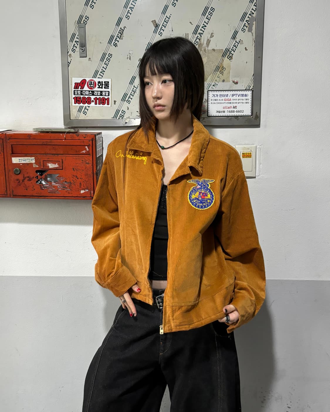 90s 아메리칸 빈티지 FFA 브라운 코듀로이  상품이미지2