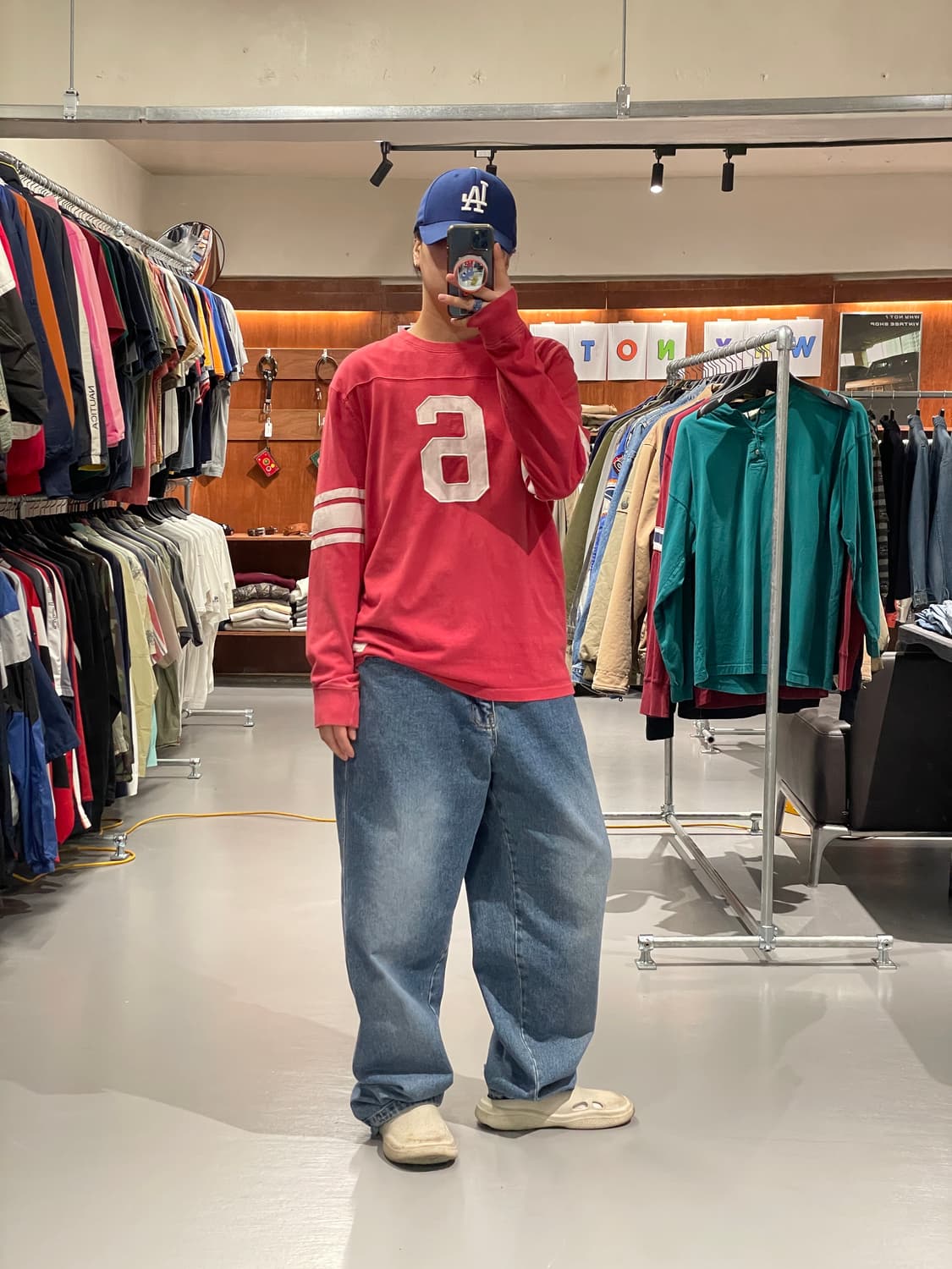 빈티지 롱슬리브 티셔츠(다홍색)   상품이미지6