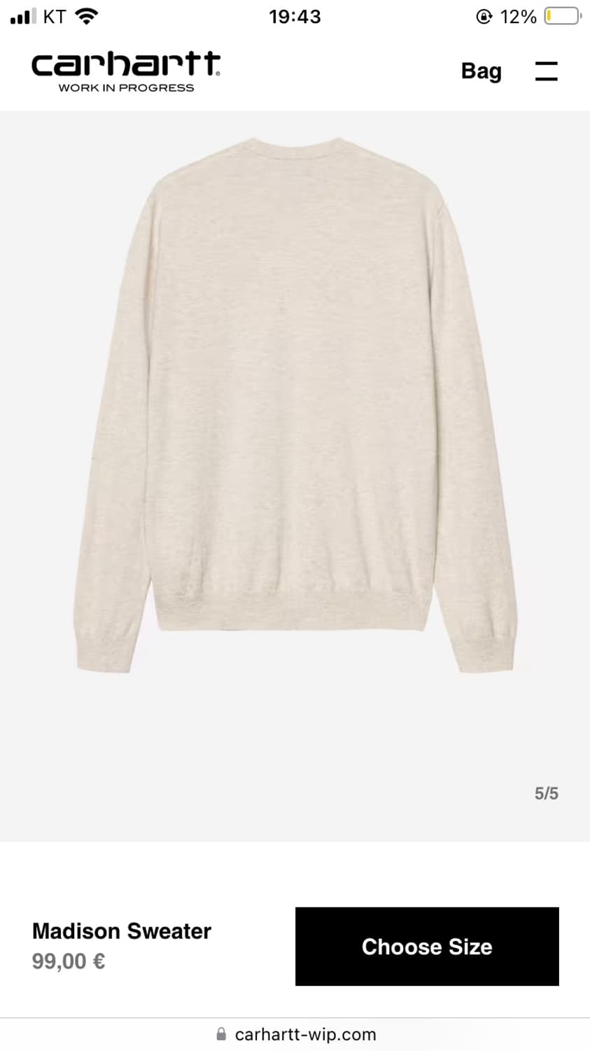 Carhartt Wip Madison Sweater L 상품이미지3