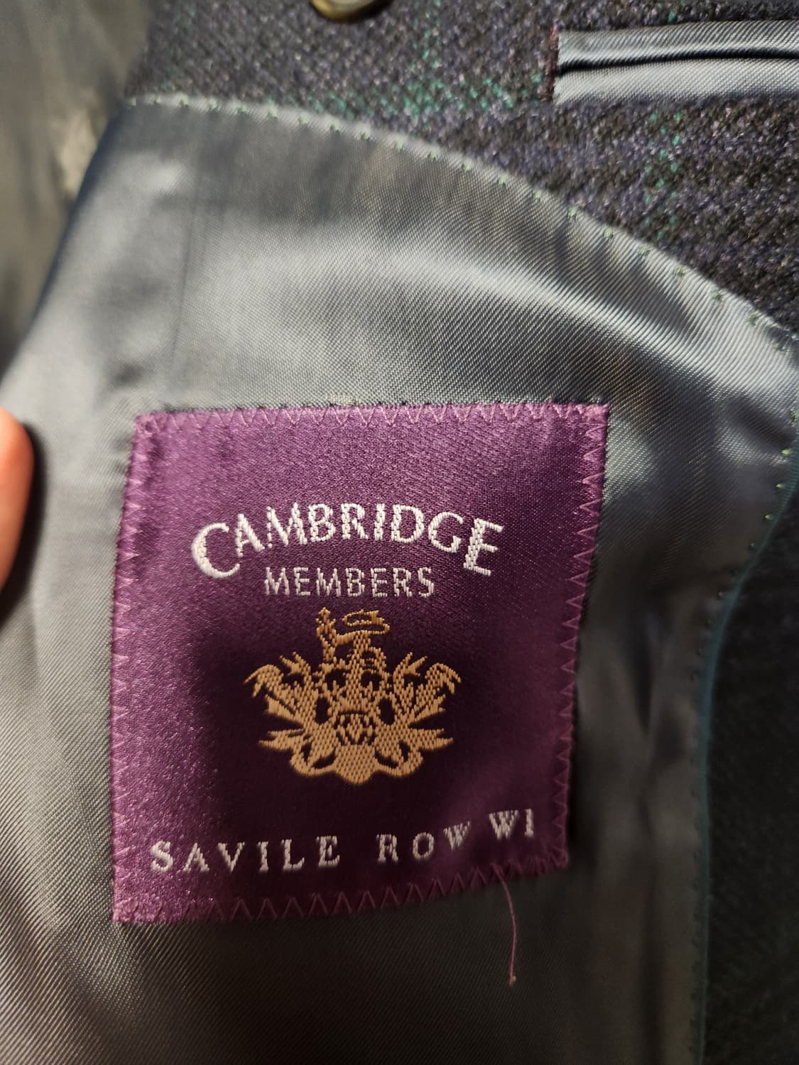 캠브리지멤버스 캐시미어100 체크 블레이져 M정도 상품이미지2