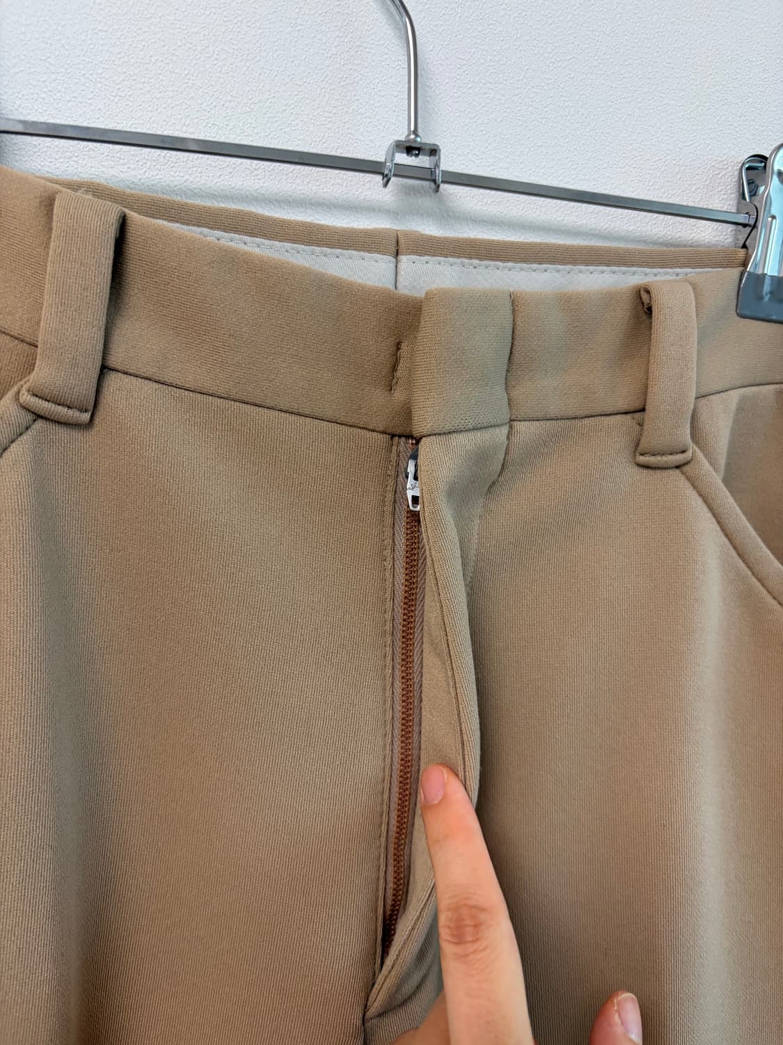 베이지색 남자 부츠컷 슬랙스 (32inch) 상품이미지3