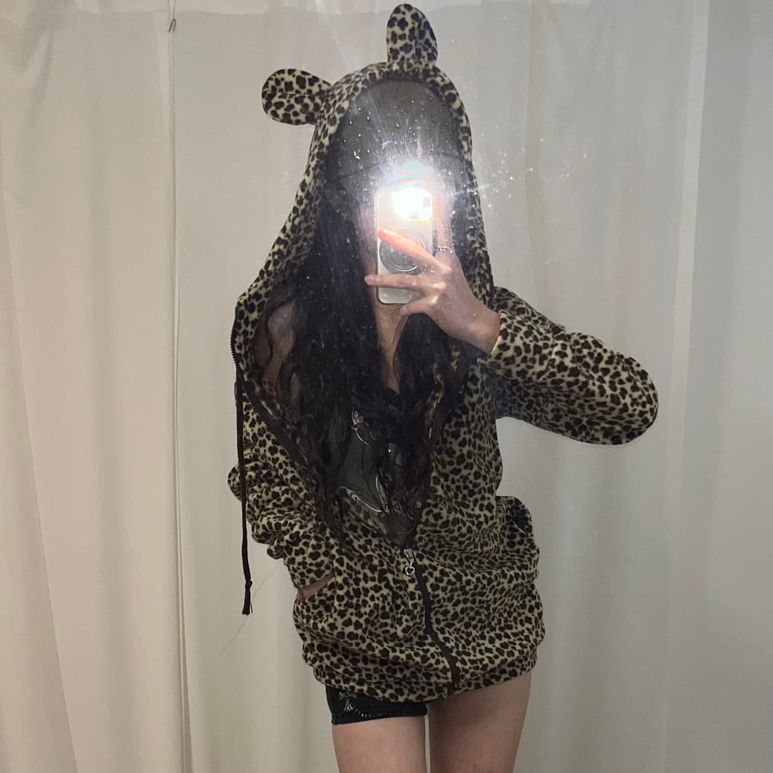 레오파드 베어 후드집업 상품이미지2