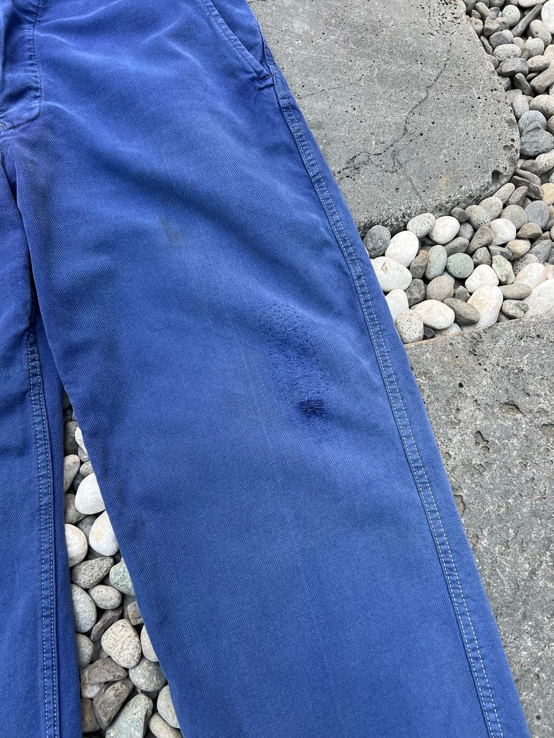 FADED BLUE REPAIR MARK OLD 빈티지프렌치워크팬츠 상품이미지5