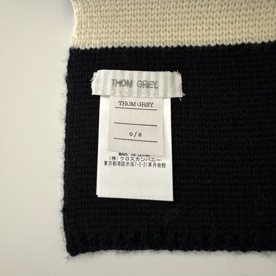 톰그레이 thom grey 배색 머플러 상품이미지4