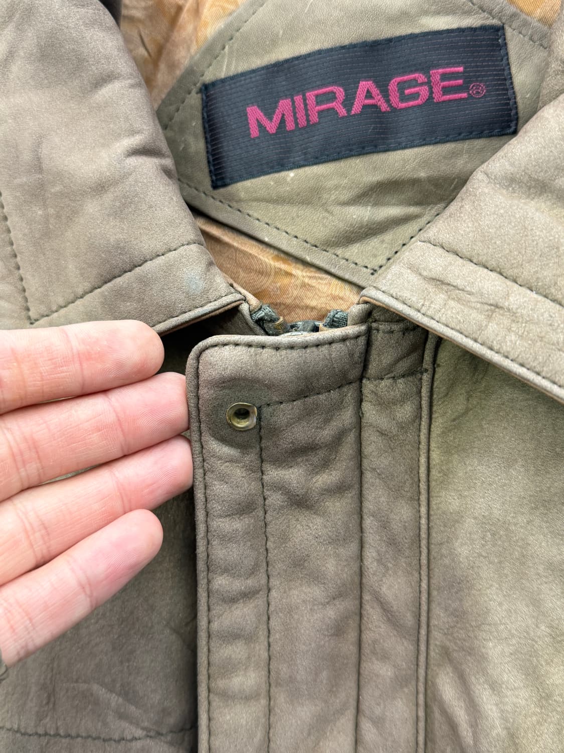 90s Mirage hard-faded leather car coat 상품이미지7