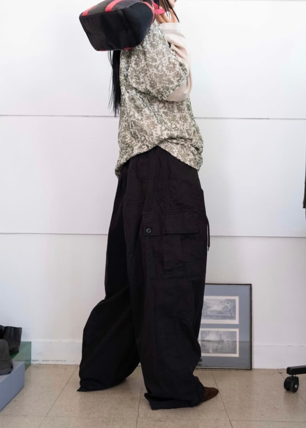 카고팬츠 와이드 벌룬 루즈핏 오버사이즈 워크 상품이미지3