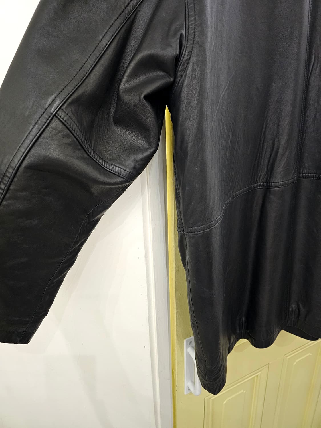 Italy 블랙 램스킨 자켓 상품이미지6