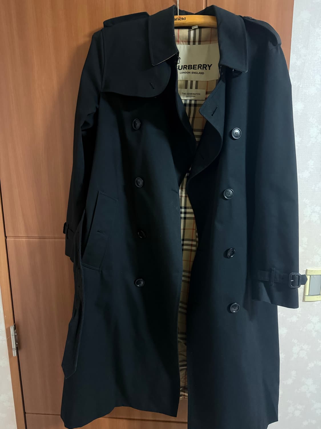 버버리 롱 켄싱턴 헤리티지 트렌치 코트-블랙 50 상품이미지1