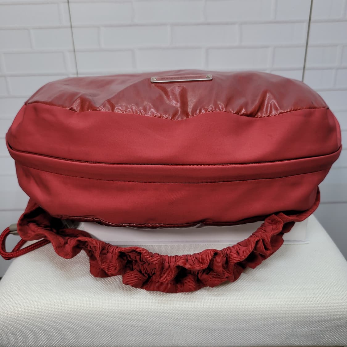 만다리나덕 유광 레드 셔링 호보백 숄더백 토트백 크로스백 상품이미지6