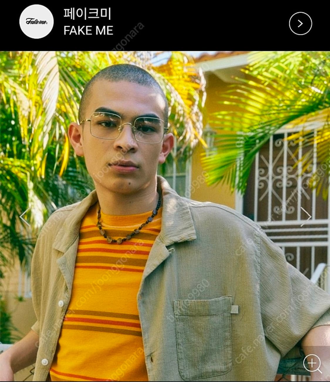 페이크미 아하 사각 금테 안경 상품이미지3