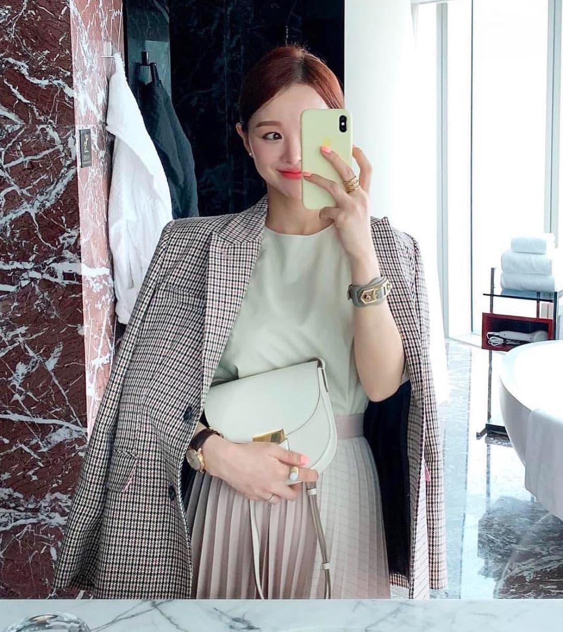 중고 ) 임블리 빈티지췍췍자켓 (핑크) 상품이미지2