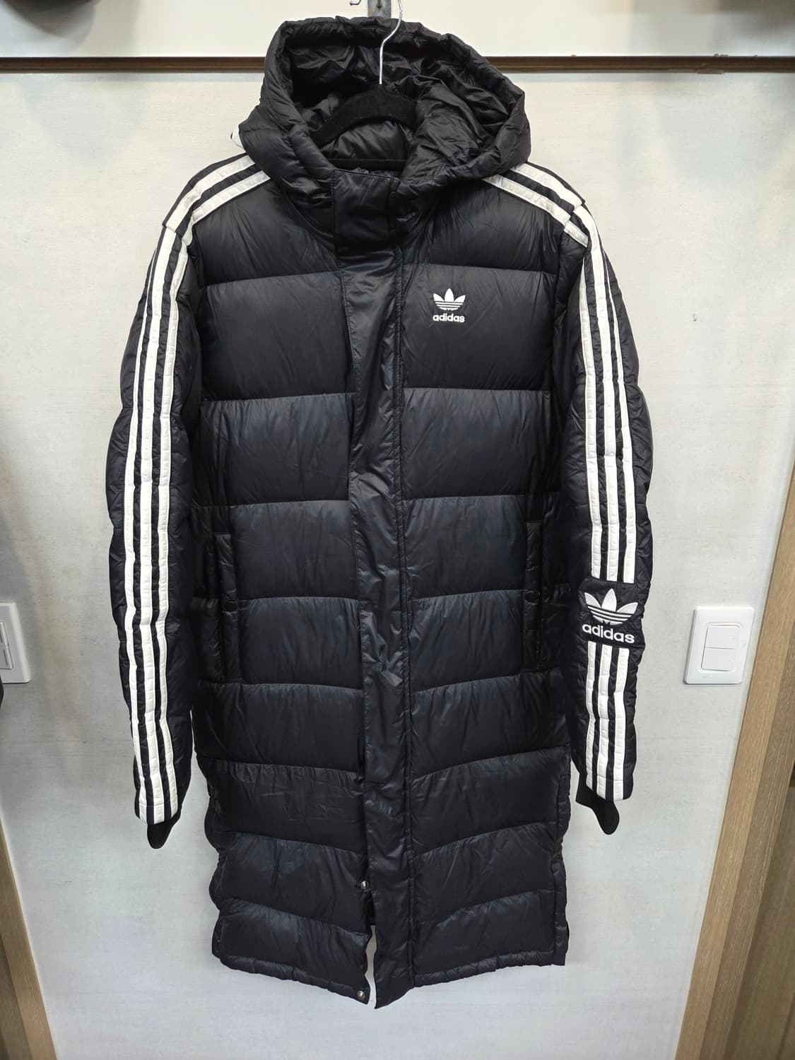 아디다스 삼선 덕다운 롱패딩 xs 85 상품이미지1