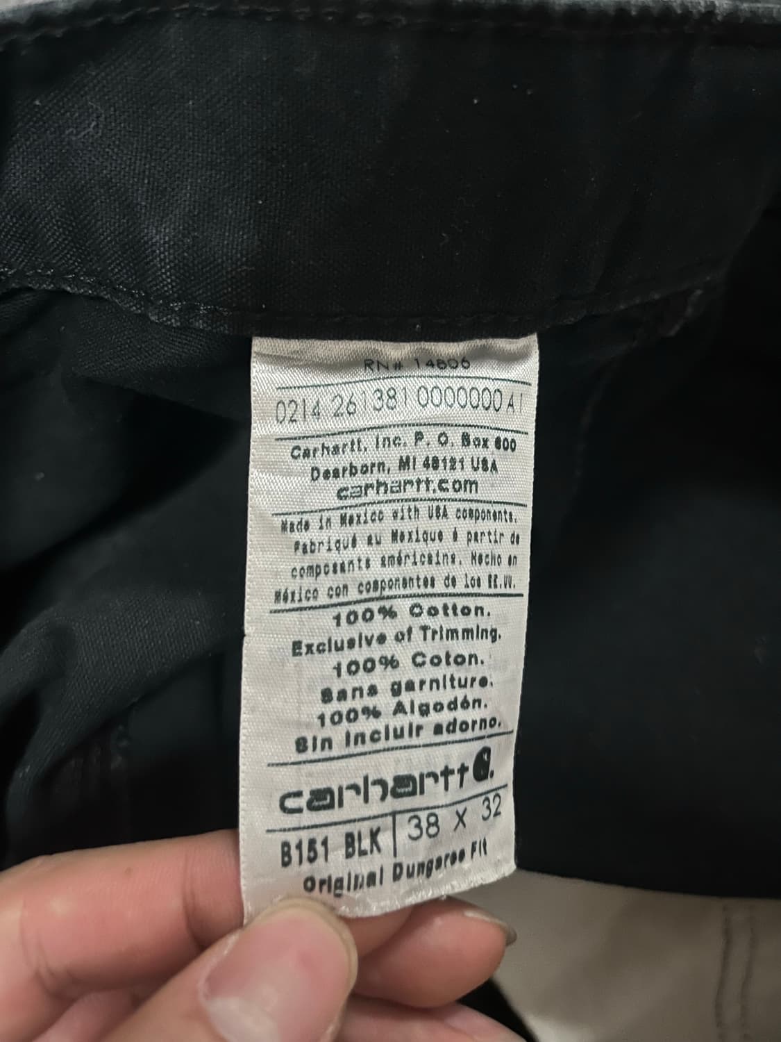 칼하트 싱글니 워크팬츠 36x32 상품이미지4