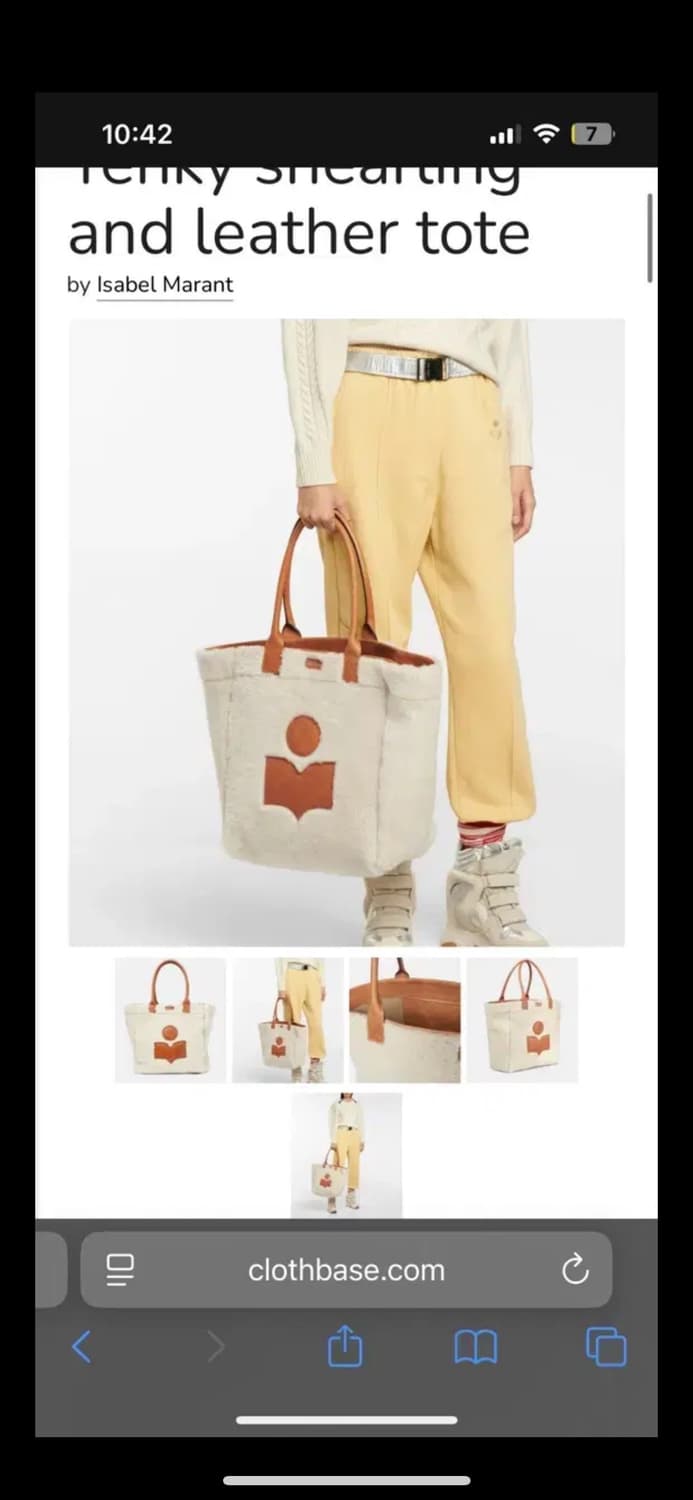 이자벨 마랑 옌키 시어링 토트백 새상품 상품이미지1