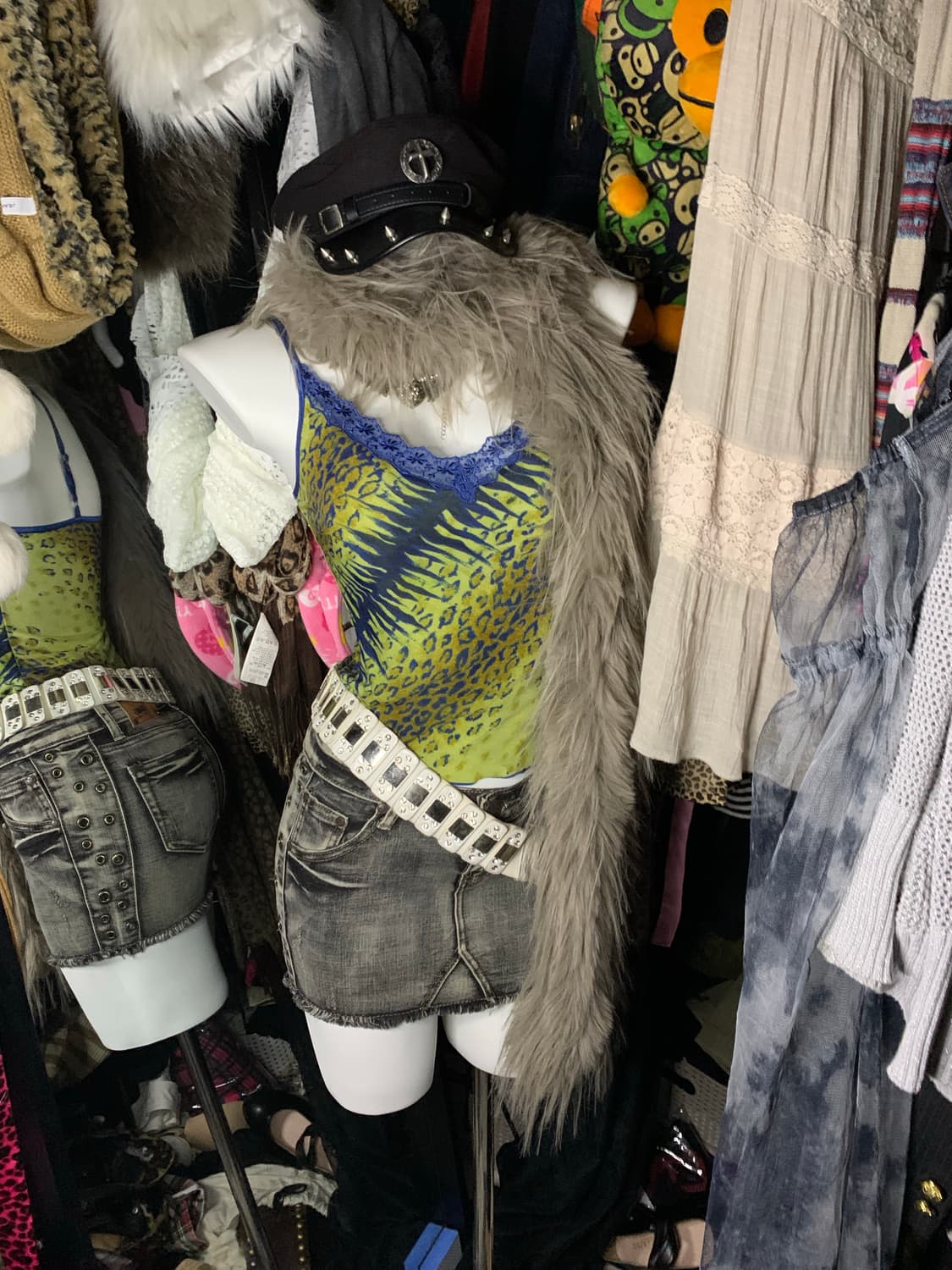 y2k 죠죠st 지브라 레오파드 탑 상품이미지1