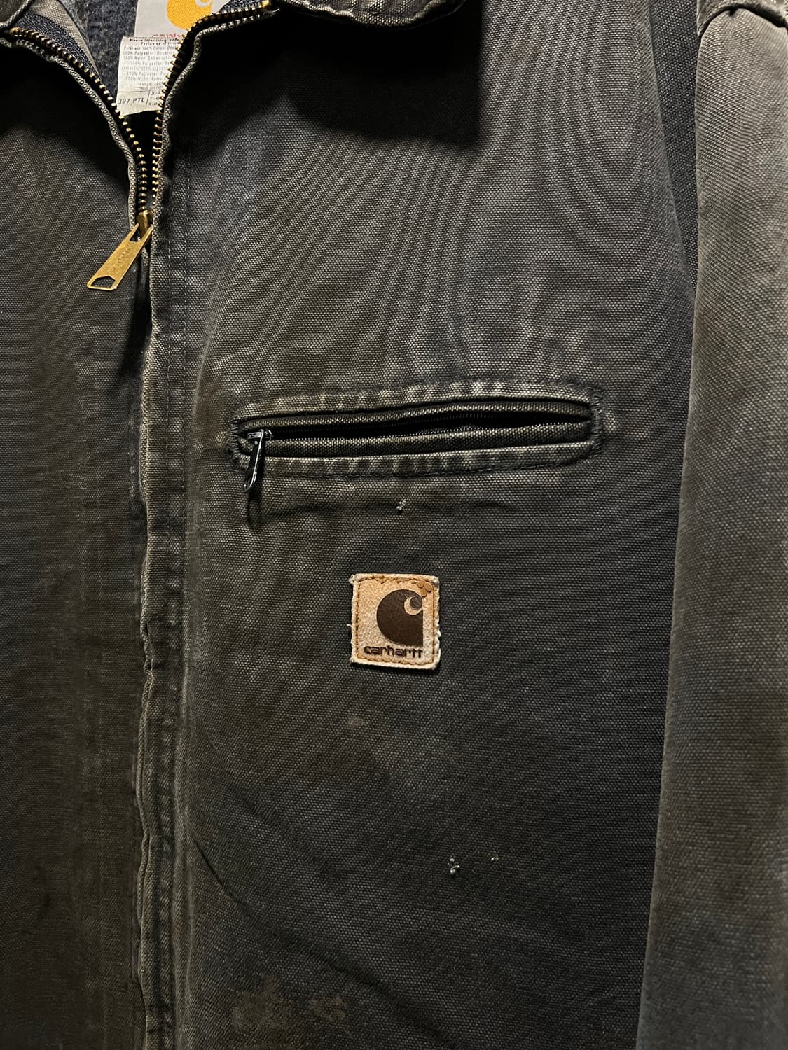 [XL]칼하트 USA Made J97 PTL 차콜 디트로이트 워크 자켓 상품이미지4