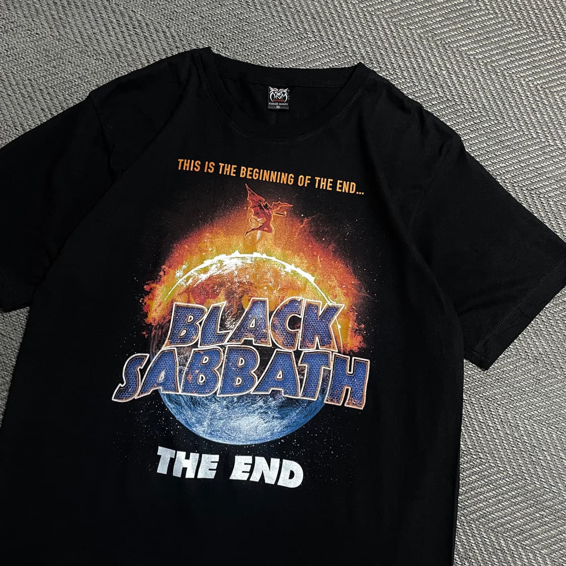 빈티지 USA 블랙 사바스 밴드 반팔 티셔츠o 5243 상품이미지3