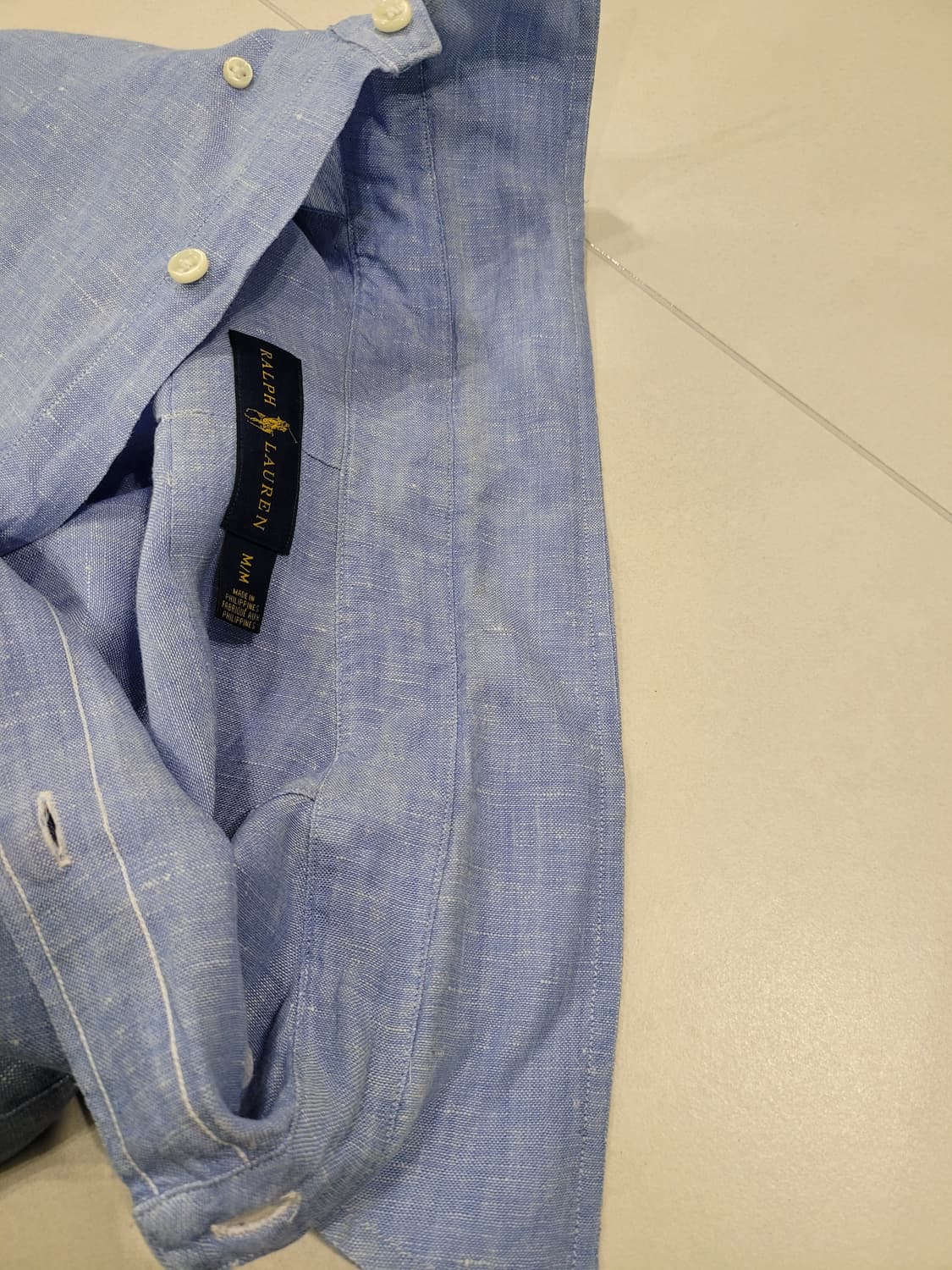 폴로 랄프로렌 클래식 리넨 셔츠 (하와이 구매) 상품이미지6