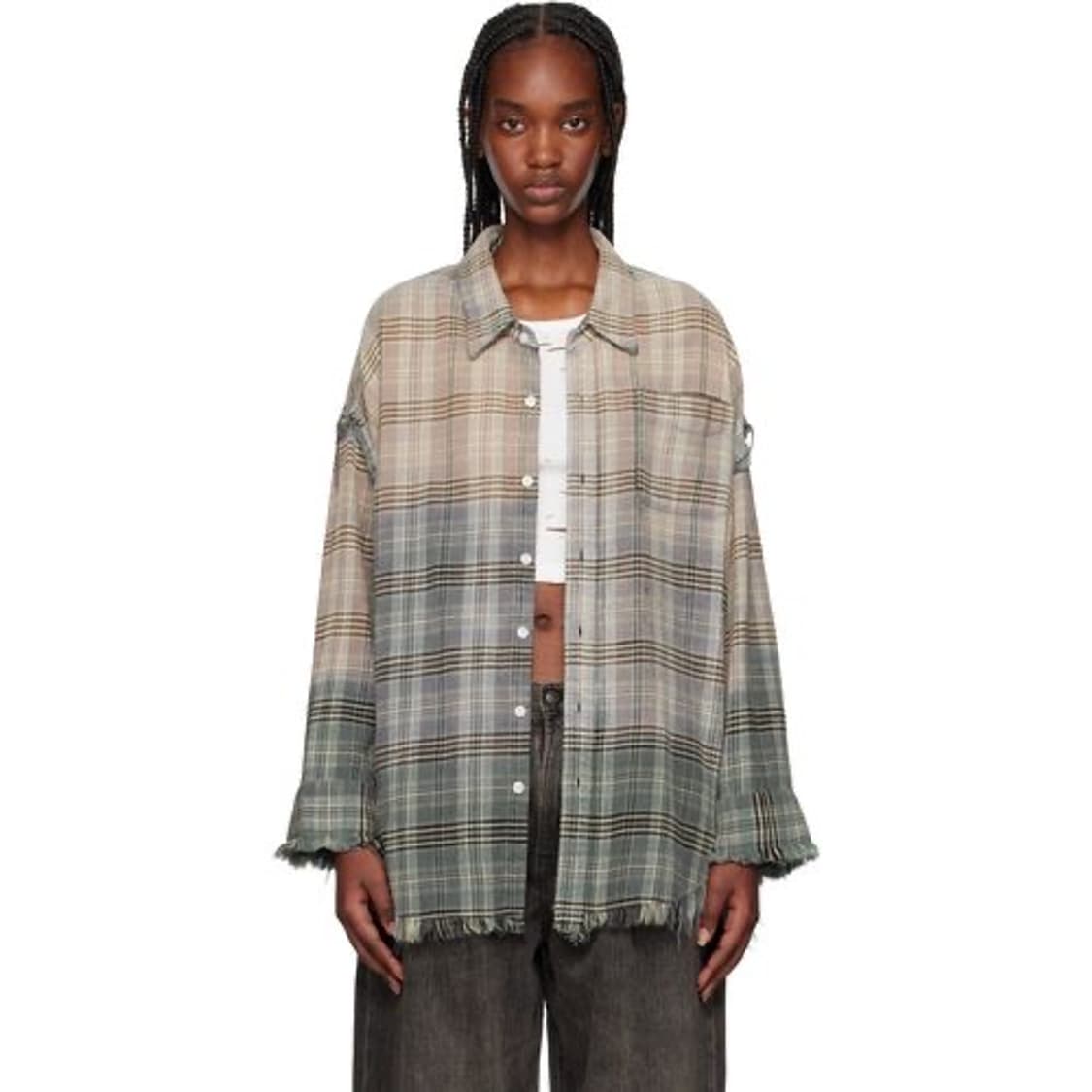 R13 — Drop Neck Shirt Ombre Bleached 상품이미지3