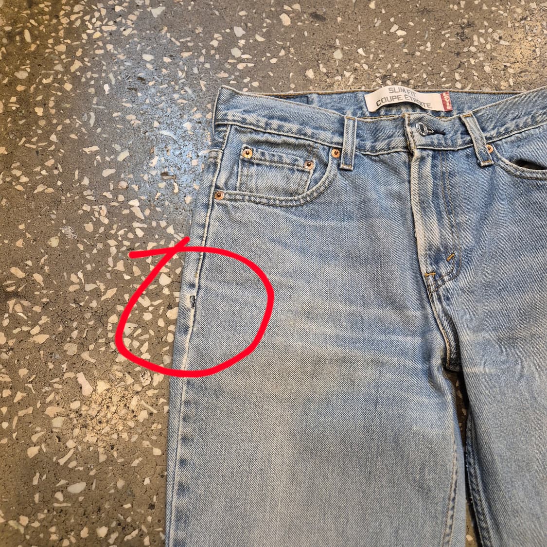 30인치 리바이스 516 연청바지  상품이미지7