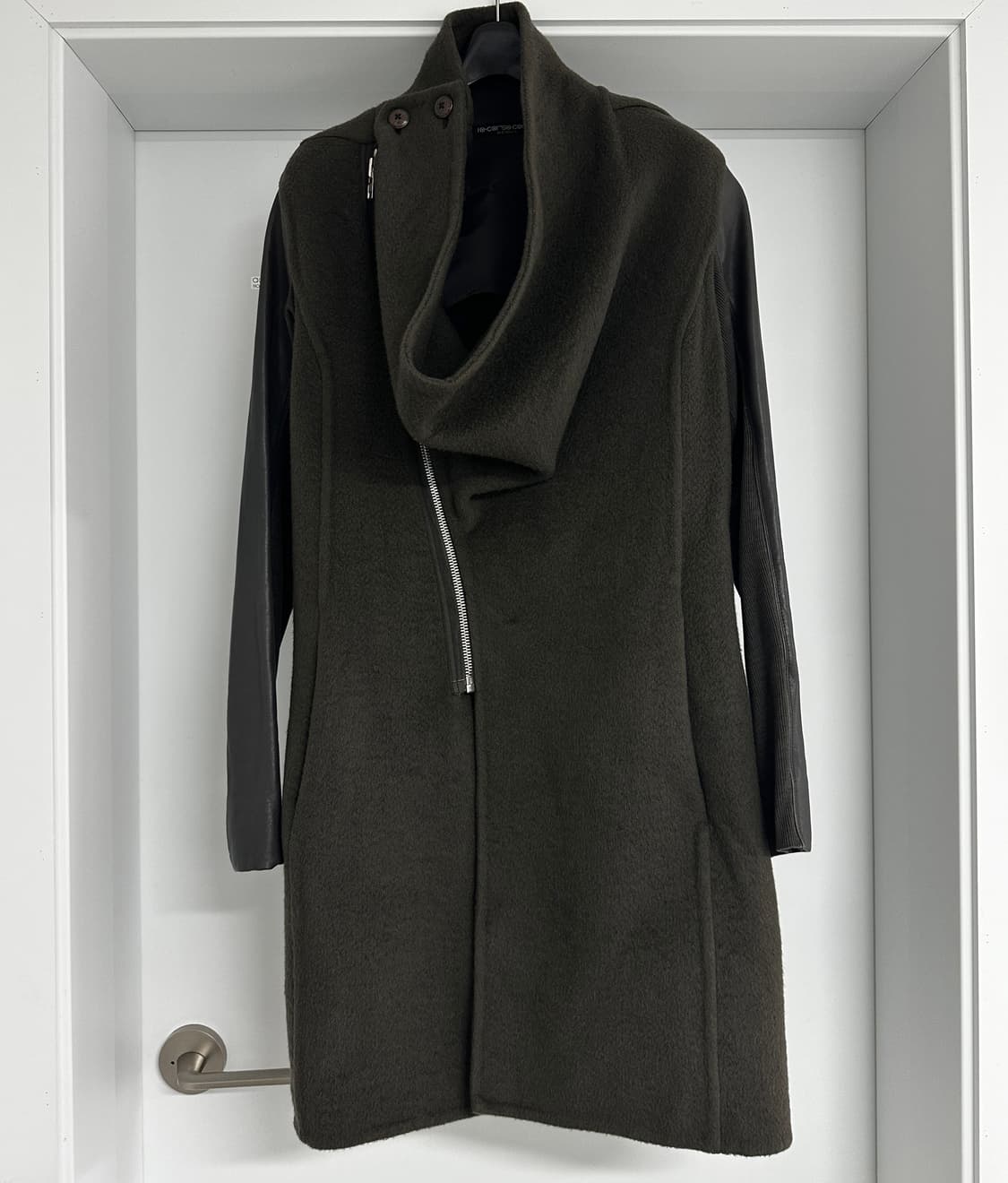 Rick Owens 14FW 아카이브 캐시미어 카프스킨 롱 코트 상품이미지1