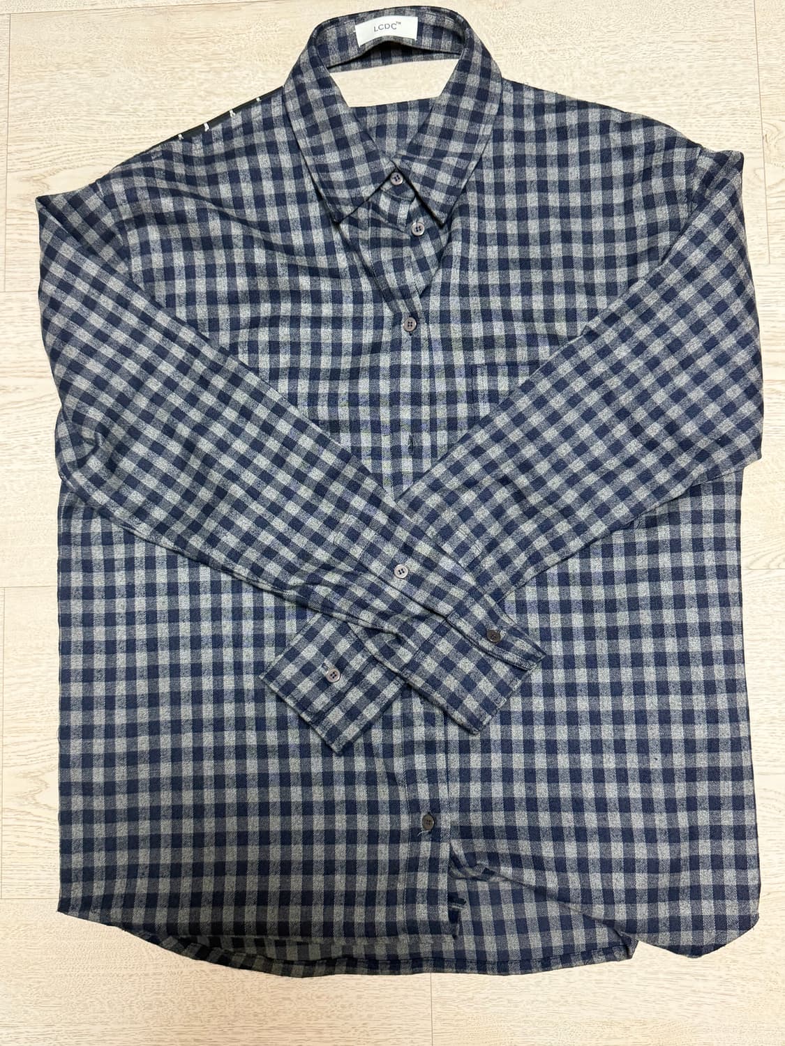 LCDC CHECKED HALTERNECK SHIRT (NAVY) 상품이미지4
