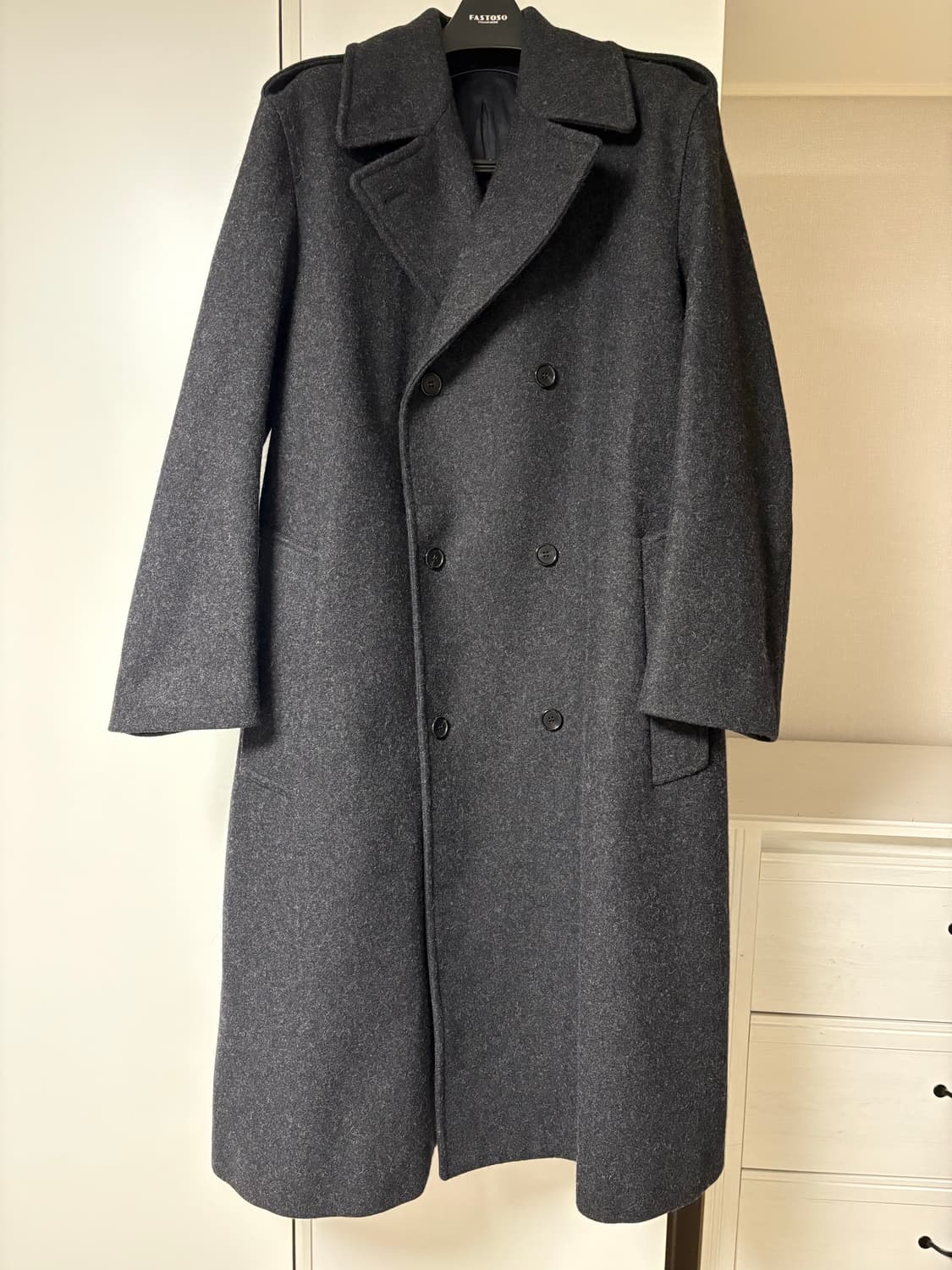 마르니 오버사이즈 차콜 그레이 더블 코트(48사이즈) 상품이미지1
