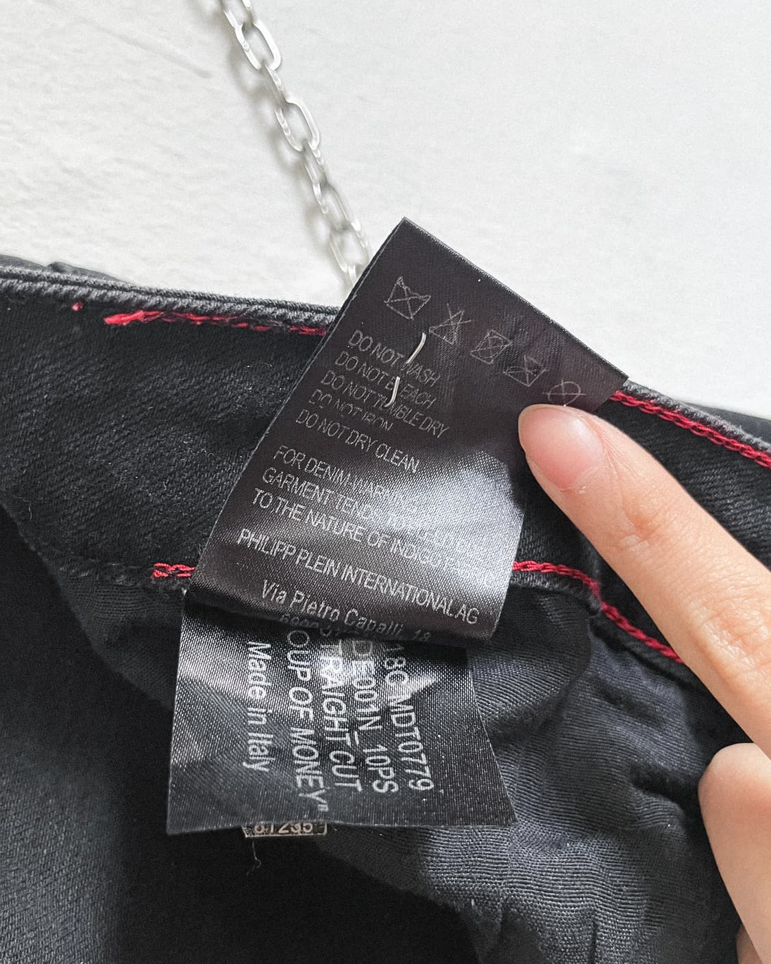 필립플레인 파이트클럽 블러드러버드립 새깅 데님 상품이미지10