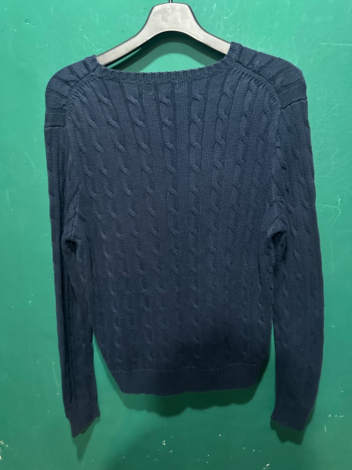 폴로 꽈베기니트 네이비XL 상품이미지2