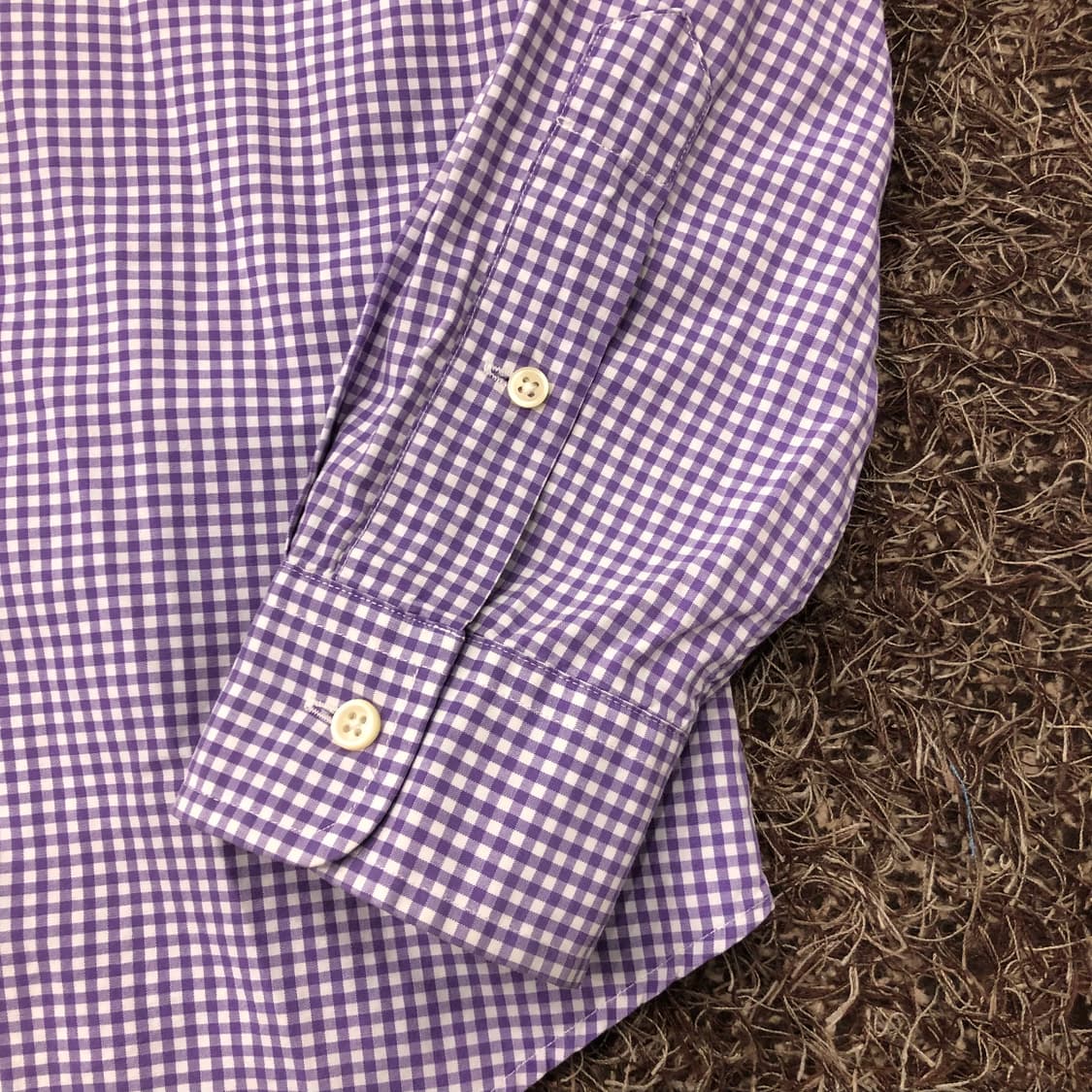 M 폴로 랄프로렌 퍼플 체크 셔츠 상품이미지3