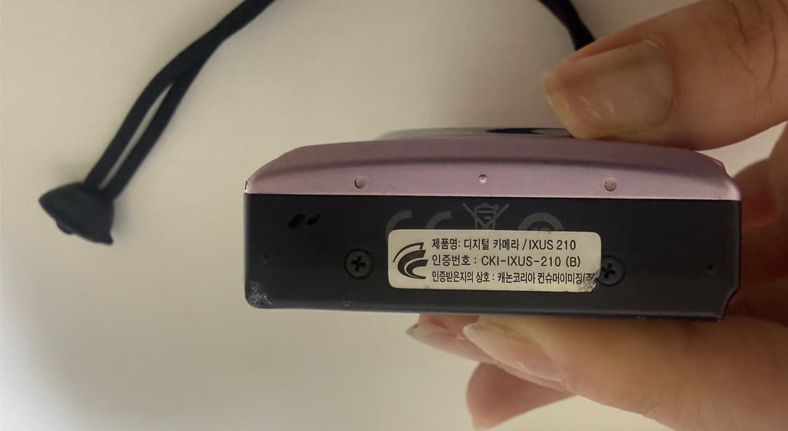 캐논 익서스 210 핑크 (기스있음,배터리 단자쪽 고무패킹없음) 상품이미지5