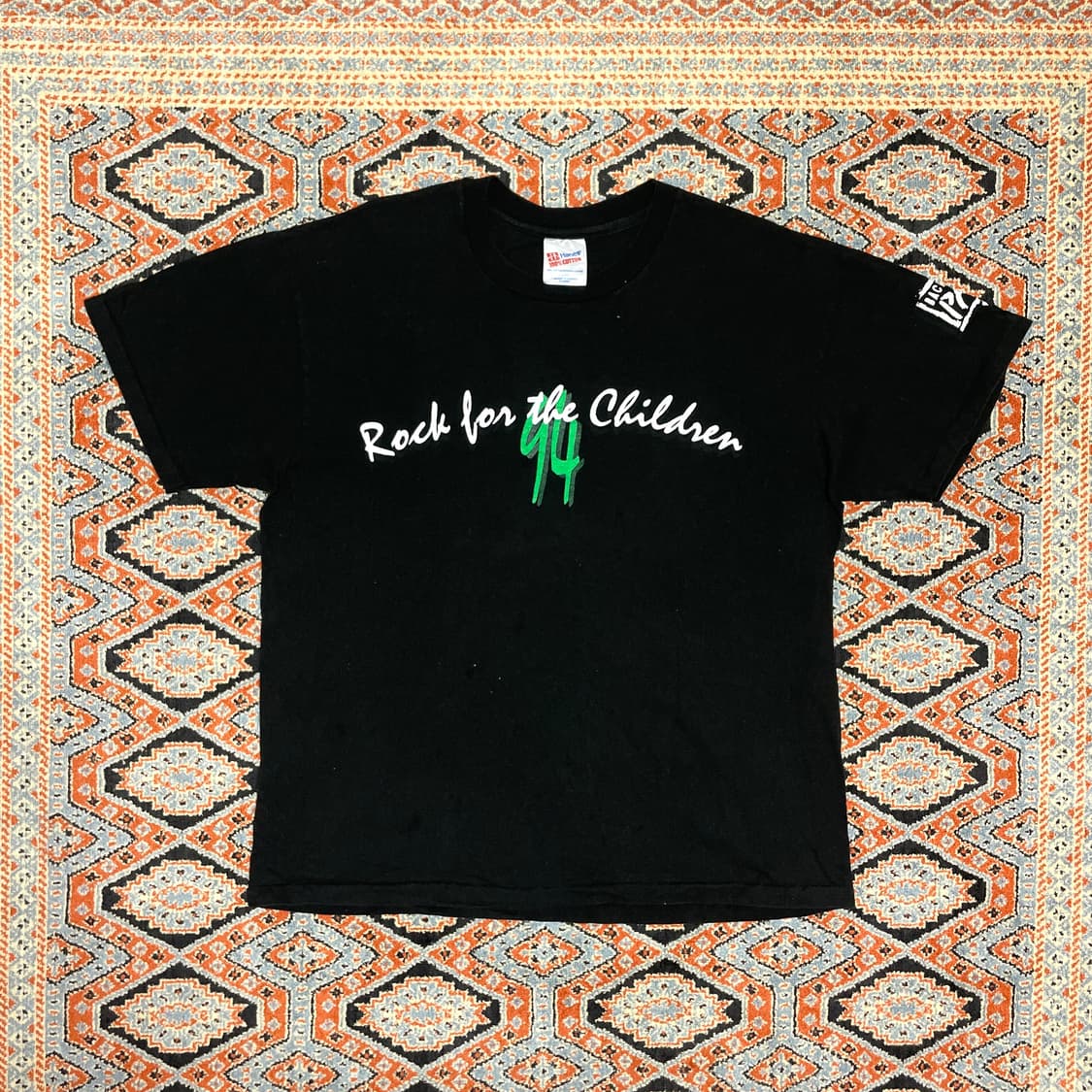 빈티지 스펠 프린팅 블랙 반팔티셔츠 남성XL 상품이미지1