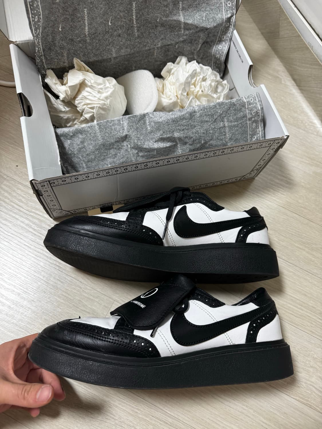 [295] 나이키 x 피스마이너스원 권도 퀀도1 블랙 앤 화이트 상품이미지5