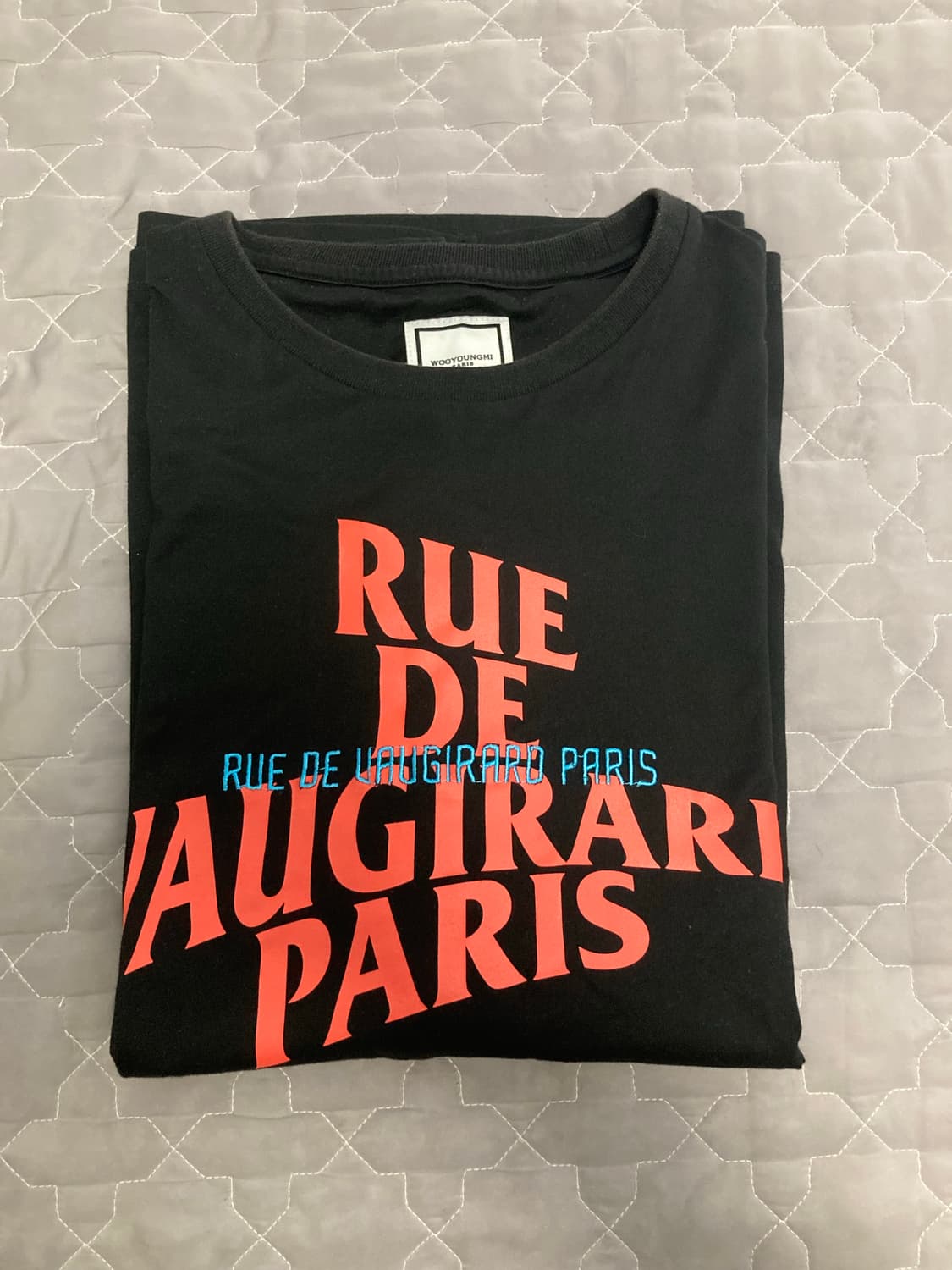 우영미 파리 레터링 반팔 블랙 48 상품이미지7