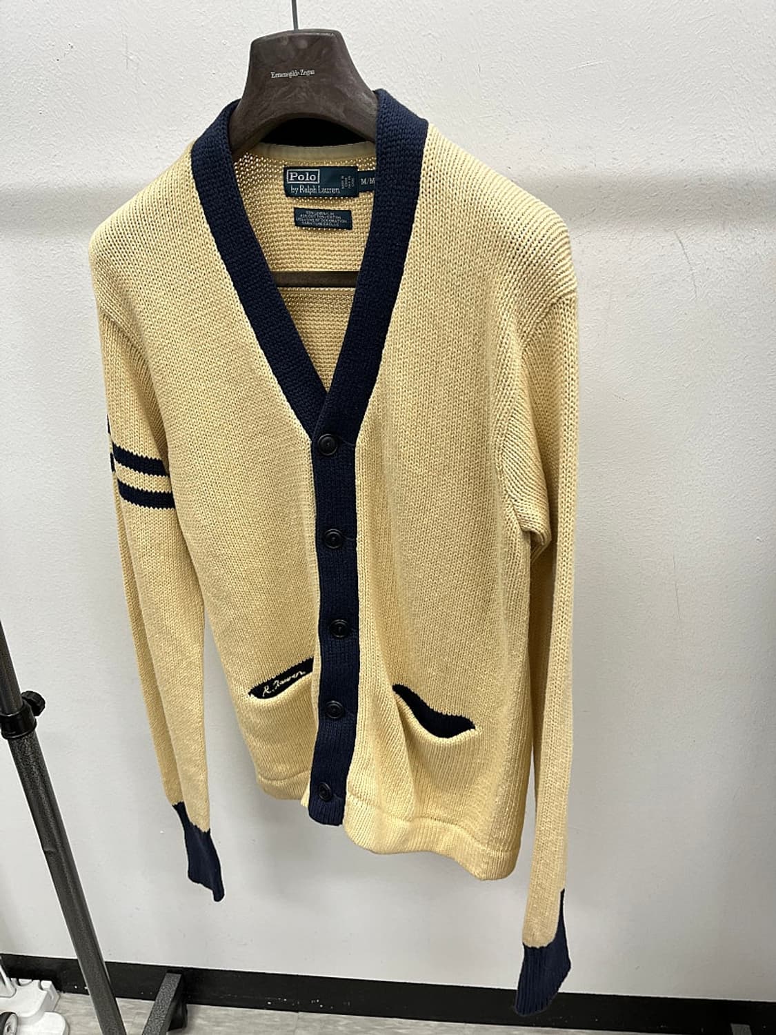 100-105) 폴로 핸드 니트가디건  상품이미지1