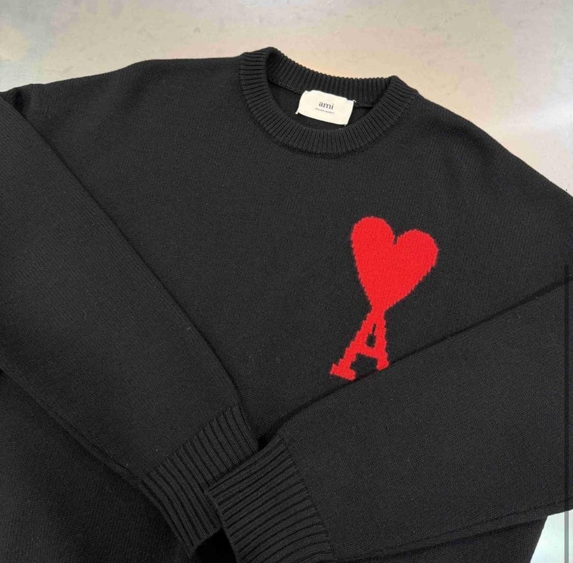 [리오브전포점] 아미 인타르시아 빅하트 로고 니트 상품이미지3