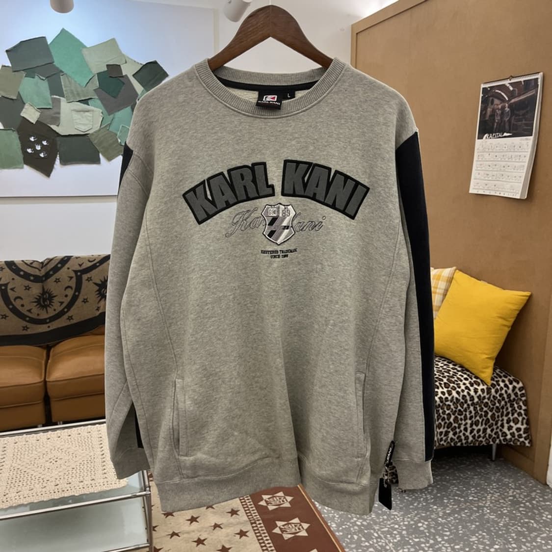 칼 카니 올드스쿨 레트로 스트릿 펑크 빈티지 맨투맨 L C10036 상품이미지3