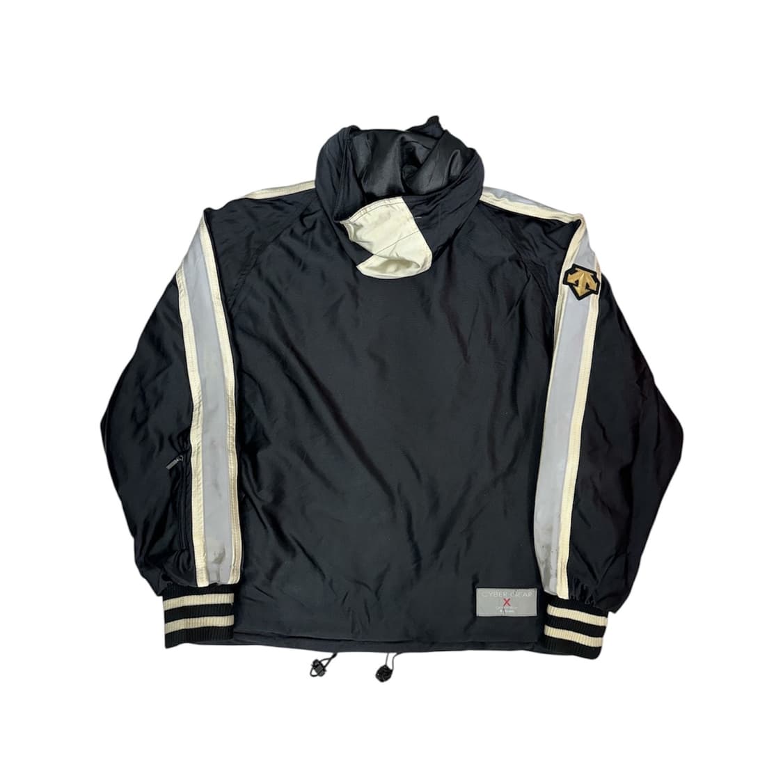 데상트 블랙 일본판 내부 기모 뽀글이 바람막이 트랙 자켓 L 상품이미지6